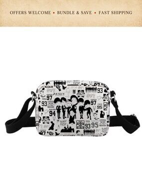 K-Pop Boygroup Crossbody Bag Canvas Adjustable Strap Music Lover Gift